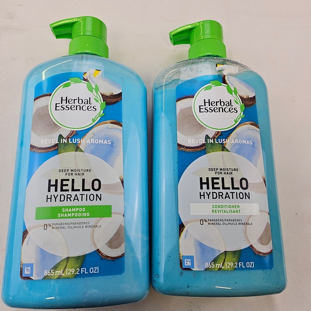 Herbal Essences Hello Hydration Shampoo Conditioner Set Coconut 29.2oz Pump 2pk